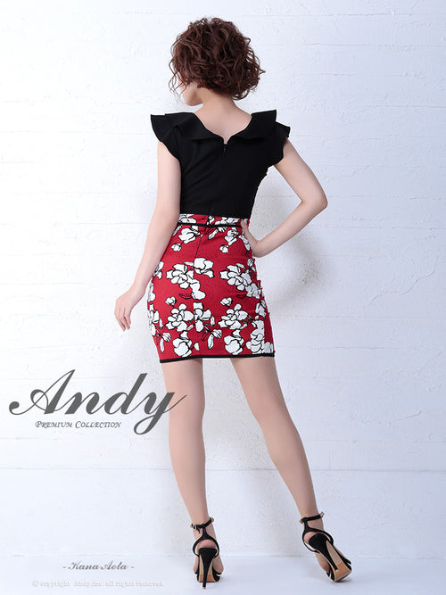 Andy/AN-OK2237/キャバドレス/ワンピース/タイトドレス/プリントスカート/切替ワンピース