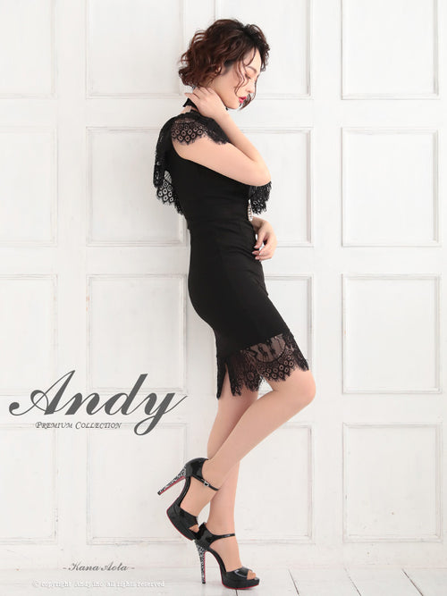 Andy/AN-OK2294/ワンピース/キャバドレス/レース/ベルト風/セットアップ風/切替ワンピース