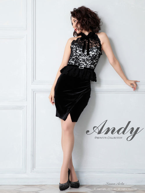 Andy/AN-OK2492/ワンピース/キャバドレス/ミニドレス/タイトワンピース/ベルト風/ペプラム