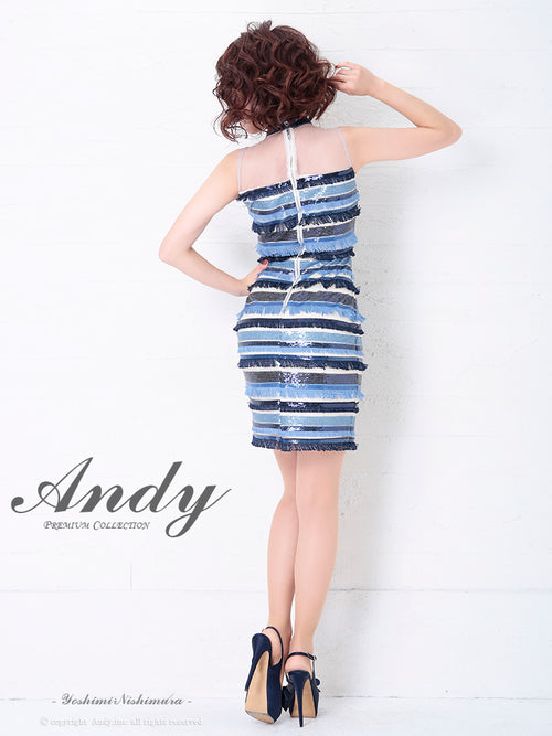 Andy/AN-OK2511/ワンピース/ナイトドレス/キャバドレス/ミニドレス/カラフルボーダー柄/SALE/セール