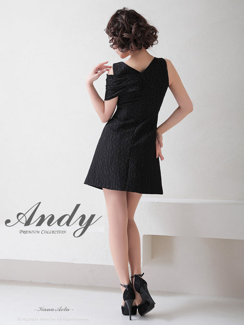 Andy/AN-OK2709/ワンピース/ミニドレス/キャバドレス/アシンメトリー/ワンカラー/Aライン/台形スカート