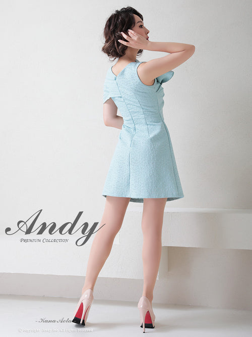 Andy/AN-OK2709/ワンピース/ミニドレス/キャバドレス/アシンメトリー/ワンカラー/Aライン/台形スカート