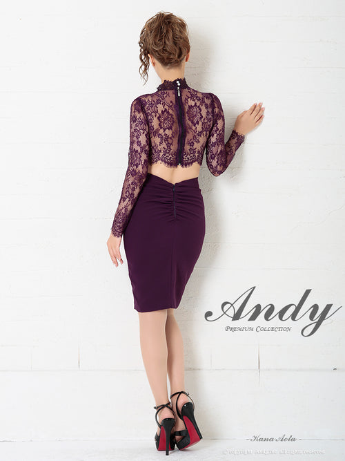 Andy/AN-OK2770/ワンピース/ミニドレス/キャバドレス/タイト/カットアウト/ウエストカット/長袖/袖あり/ハイネック