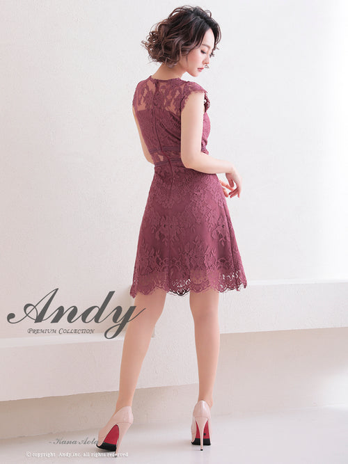 Andy/AN-OK2781/ワンピース/ミニドレス/タイトワンピース/総レース/ワンカラー