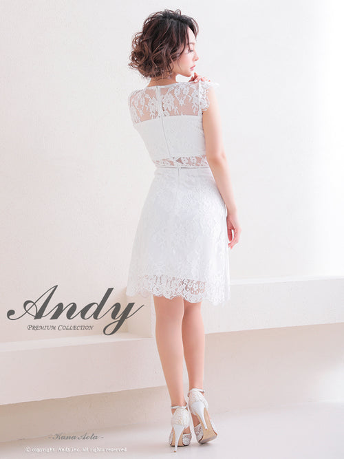 Andy/AN-OK2781/ワンピース/ミニドレス/タイトワンピース/総レース/ワンカラー