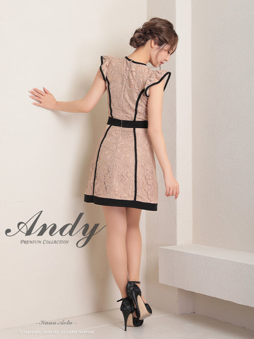 Andy/AN-OK2795/ワンピース/ミニドレス/バイカラー/キャバドレス/Aライン/総レース