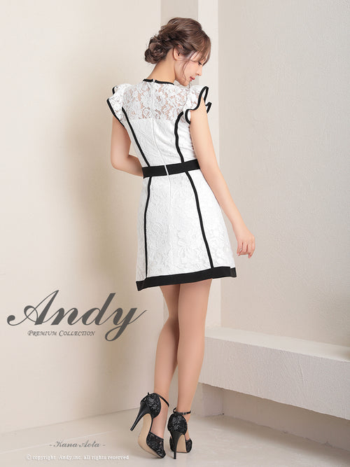 Andy/AN-OK2795/ワンピース/ミニドレス/バイカラー/キャバドレス/Aライン/総レース