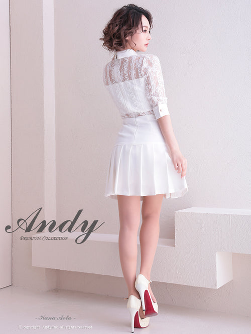 Andy/AN-ON2697/ワンピース/ミニドレス/レース/プリーツ/襟付き