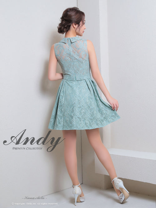 Andy/AN-ON2820/ワンピース/ミニドレス/ワンカラー/総レース/ベルト風ワンピース/キャバドレス