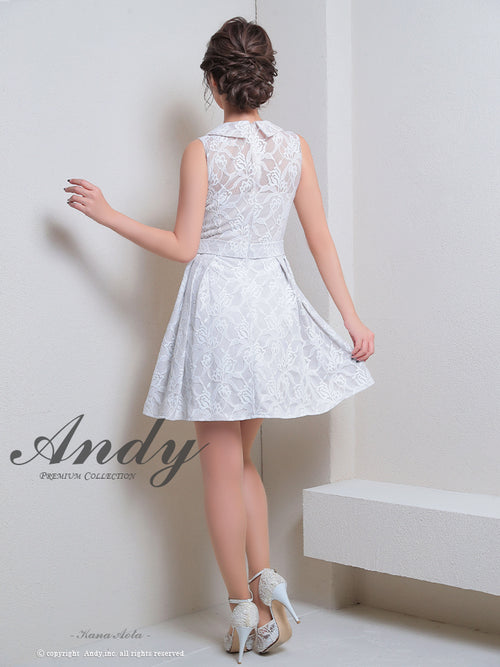 Andy/AN-ON2820/ワンピース/ミニドレス/ワンカラー/総レース/ベルト風ワンピース/キャバドレス