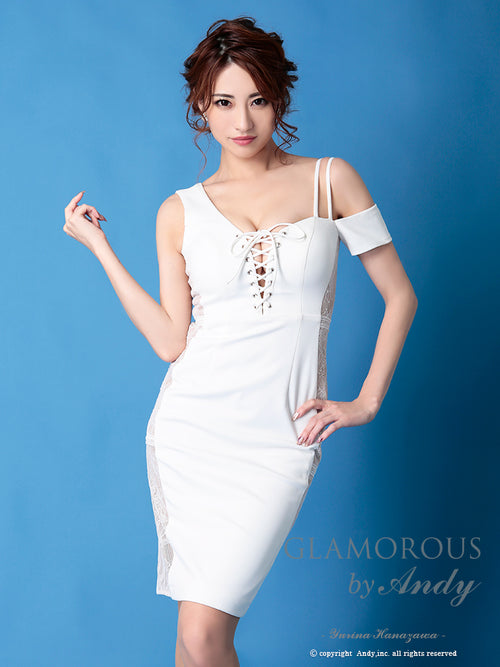 Andy/glamorous/GMS-V652/ワンピース/ミニドレス/レース/アシンメトリー