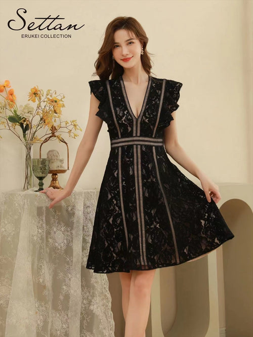 SETTAN/S32088M/ワンピース/パーティ/結婚式/二次会/ミニドレス/総レース