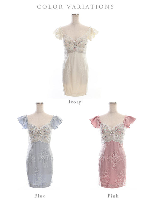 fm2393/ROBEdeFLEURS/dress/ドレス/ナイトドレス/キャバドレス/ミニドレス/ワンピース/ワンカラー