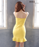 IRMA/31420/イルマ/ミニドレス/ナイトドレス/パーティードレス/キャバドレス/キャバ嬢/ワンカラー/ビジュードレス