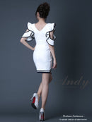 Andy/GMS-V373/セットアップ/ミニドレス/スリット/バイカラー/ツーカラー/タイトワンピース/KT