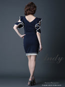 Andy/GMS-V373/セットアップ/ミニドレス/スリット/バイカラー/ツーカラー/タイトワンピース/KT