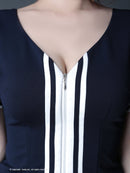 Andy/GMS-V373/セットアップ/ミニドレス/スリット/バイカラー/ツーカラー/タイトワンピース/KT