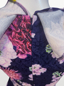 P-207/タイトワンピース/花柄/袖フリル/キャバドレス/ミニ/ガールズバー/ラウンジ/新人キャバ嬢