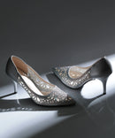 3395/パンプス/ヒール/靴/パーティ/結婚式パンプス/二次会/お呼ばれ/婚活/合コン/お見合い/ランチ会/お食事会/フォーマル/美脚/定番パンプス/ビジュー/花柄