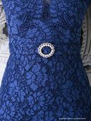 Andy/AN-OK2147/ワンピース/ミニドレス/キャバドレス/総レース/袖あり/ベルトデザイン/タイト