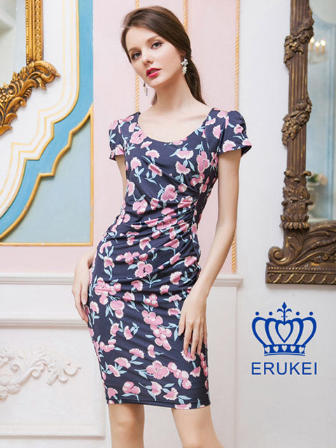 ERUKEI/エルケイ/ナイトドレス/キャバドレス/ドレス/ミディアムドレス/ワンピース/大きいサイズ/L1805