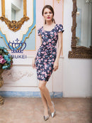 ERUKEI/エルケイ/ナイトドレス/キャバドレス/ドレス/ミディアムドレス/ワンピース/大きいサイズ/L1805