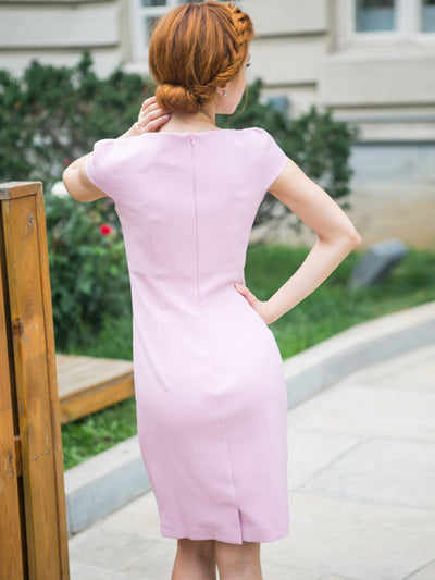 【2サイズ】ERUKEI（エルケイ）レース ナイト ミディアム丈 ドレス キャバ ERUKEI/エルケイ/ナイトドレス/ワンピース/ドレス/キャバドレス