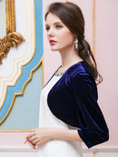 【ERUKEI】ボレロ/七分丈/ベルベット/29309