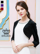 【ERUKEI】ボレロ/七分丈/ベルベット/29309