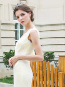 【ERUKEI】グリーン・イエロー・総レース・ロングドレス・パーティー・結婚式・二次会 ・大きいサイズ[29305]