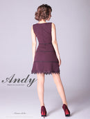Andy/AN-OK2682/ワンピース/ミニドレス/ワンカラー/タイトワンピース/カラードレス/シンプルドレス