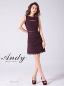 Andy/AN-OK2682/ワンピース/ミニドレス/ワンカラー/タイトワンピース/カラードレス/シンプルドレス