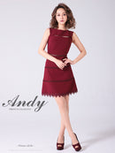 Andy/AN-OK2682/ワンピース/ミニドレス/ワンカラー/タイトワンピース/カラードレス/シンプルドレス