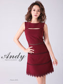 Andy/AN-OK2682/ワンピース/ミニドレス/ワンカラー/タイトワンピース/カラードレス/シンプルドレス