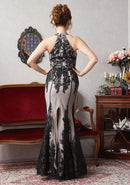 LuxeStyle/51507/リュクススタイル/ロングドレス/キャバドレス/アメスリ/ホルターネック/レース/タイト