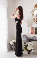 LuxeStyle/51518/リュクススタイル/ロングドレス/キャバドレス/ストレッチ/スリット/マーメイド