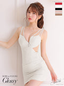 Glossy/バックチュールノースリーブ/タイトミニドレス/GL2629