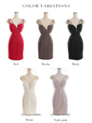 Glossy/バックチュールノースリーブ/タイトミニドレス/GL2629