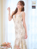 ROBE de FLEURS/DE2931/フラワー×バストジッパーフリルマーメイドキャバドレス