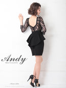 Andy/AN-OK2625/ワンピース/ミニドレス/ワンカラー/タイトワンピース/カラードレス/ペプラム