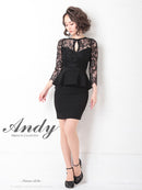Andy/AN-OK2625/ワンピース/ミニドレス/ワンカラー/タイトワンピース/カラードレス/ペプラム