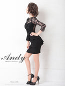 Andy/AN-OK2625/ワンピース/ミニドレス/ワンカラー/タイトワンピース/カラードレス/ペプラム