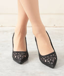 3395/パンプス/ヒール/靴/パーティ/結婚式パンプス/二次会/お呼ばれ/婚活/合コン/お見合い/ランチ会/お食事会/フォーマル/美脚/定番パンプス/ビジュー/花柄