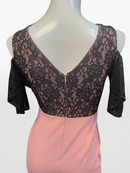 TQ-2/タイトワンピース/レース/Vネック/袖あり/プチプラドレス