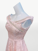 P-198/フレアワンピース/パール/ビジュー/花柄/キャバドレス/新人キャバ嬢/ラウンジ/ガールズバー/プチプラドレス