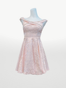 P-198/フレアワンピース/パール/ビジュー/花柄/キャバドレス/新人キャバ嬢/ラウンジ/ガールズバー/プチプラドレス