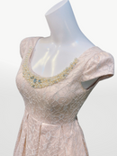 TQ-3/フレアワンピース/総レース/パール/ビジュー/チュール入り/キャバドレス/ラウンジ/ガールズバー/ミニワンピ/プチプラドレス