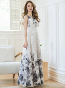 ERUKEI/C24015/エルケイ/ドレス/ワンピース/フラワープリント/ノースリーブ/Aライン/ロングドレス