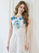 ERUKEI/C24015/エルケイ/ドレス/ワンピース/フラワープリント/ノースリーブ/Aライン/ロングドレス