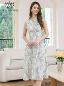 ERUKEI/C25042/エルケイ/ドレス/ミディアムドレス/ワンピース/ノースリーブ/Aライン/ハイウエスト